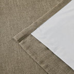 Vision Home Brown Pinch Pleated Full Blackout Curtains Linen Blended Room Darkening Window Curtains 102 inch for Living Room Bedroom Thermal Insulated Pinch Pleat Drapes with Hooks 40" Wx102 Lx2