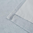 Vision Home Blue Fog Pinch Pleated Full Blackout Curtains Linen Blended Room Darkening Window Curtains 90 inch for Living Room Bedroom Thermal Insulated Pinch Pleat Drapes with Hooks 1 Panel 60"Wx90"L