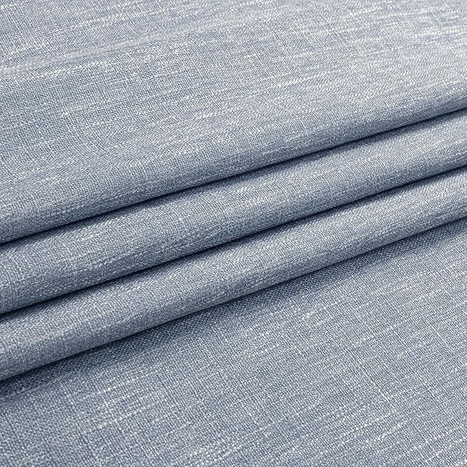 Vision Home Chambray Blue Full Blackout Curtains Pinch Pleated Room Darkening Window Curtains 63 inch for Living Room Bedroom Thermal Insulated Pinch Pleat Drapes with Hooks Back Tab 2 Panel 40"Wx63"L