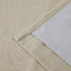 Vision Home Sand Pinch Pleated Full Blackout Curtains Linen Blended Room Darkening Window Curtains 112 inch for Living Room Bedroom Thermal Insulated Pinch Pleat Drapes with Hooks 40" Wx112 Lx2