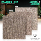 Feather Peel and Stick Carpet Tiles, Attached Cushion, Easy DIY Install, Soft Residential Carpet, American Made, Seamless Appearance, Plush (10 Tiles - 22.5 Square Feet) (Dovetail, 18x18)