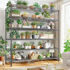 REIBII 83"H Storage Shelves 3840LBS Metal Shelving Unit Garage Shelving Heavy Duty 6 Tier Commercial Adjustable Wire Shelving for Storage Rack for Pantry, Garage, Kitchen, 83"H x 55.5"W x 18"D, 2PCS