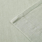 Vision Home Soft Green Pinch Pleated Semi Sheer Curtains Textured Linen Blended Light Filtering Window Curtains 112 inch for Living Room Bedroom Pinch Pleat Drapes with Hooks 2 Panels 40" Wx112 L