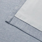 Vision Home Chambray Blue Full Blackout Curtains Pinch Pleated Room Darkening Window Curtains 63 inch for Living Room Bedroom Thermal Insulated Pinch Pleat Drapes with Hooks Back Tab 2 Panel 40"Wx63"L