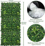 Artificial Boxwood Panels: 54" x 120" (45 sqft) UV-Anti Fake Grass Ivy Privacy Hedge Greenery Backdrop Fence Wall Screen for Garden Fence Covering Privacy, Outdoor Indoor Home Decor