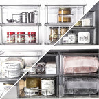 BINO | Stackable Storage Drawers, Small - Clear | THE CRATE COLLECTION | Storage Bins With Drawers | Bathroom Organizers | Under Sink Organizer | Vanity Cabinet Home Organization