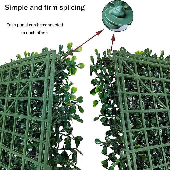 Artificial Ivy Privacy Fence Wall Screen: 5.35FT X 10FT (53.5 sqft) UV-Anti Faux Boxwood Roll Panels Greenery Backdrop Ivy Vine Leaf Hedges Fence Panels for Indoor Outdoor Green Decor