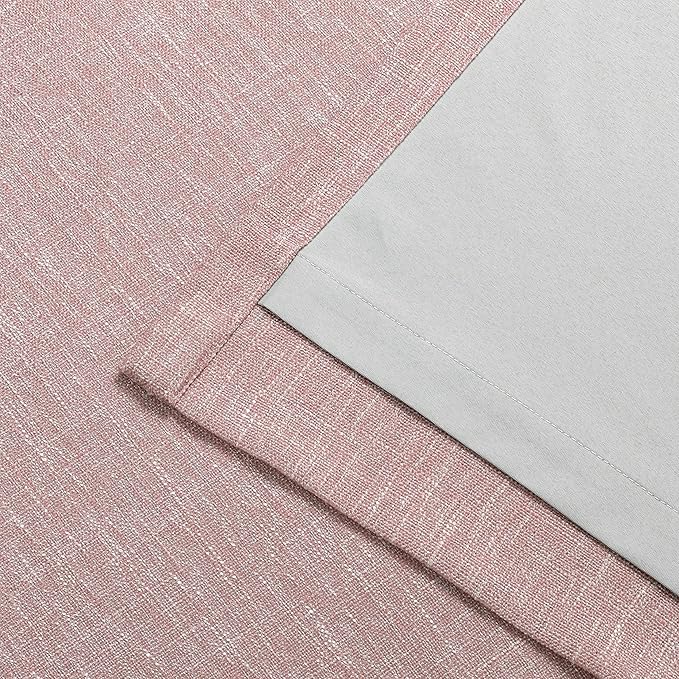 Vision Home Pink Pinch Pleated Full Blackout Curtains Room Darkening Window Panels 84 inch for Girls Bedroom Living Room Thermal Insulated Pinch Pleat Pink Drapes with Hooks Back Tab 40" Wx84 Lx2