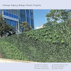 Artificial Topiary Hedge Greenery Plant Panels Indoor and Outdoor Patio Foliage Hedge Faux Grass Wall Panels 6PCS 20”x20”/P for Fence Decoration