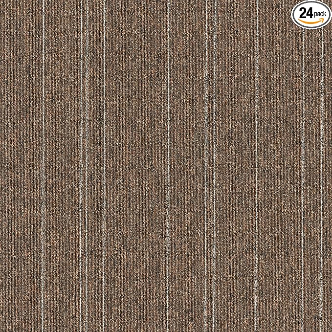 Mohawk Basics 24" x 24" Berber (Loop pile), 0.07" Pile Height, Carpet Tile, PET Fiber, Earth Tone Color, (24 Tiles), (96 sqft/carton)