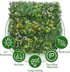 Artificial Grass Boxwood Hedges Wall Panels: 40" x 40" (11.5 sqft) UV-Anti Faux Greenery Fake Ivy Leaves Privacy Fence Screen Backdrop for Garden Covering Privacy, Outdoor Indoor Decor