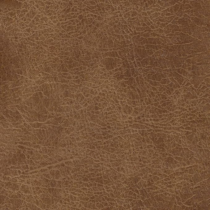 Homepop Home Decor | Upholstered Bench with Nailhead Trim | Large Faux Leather Ottoman with Storage for Living Room & Bedroom | Decorative Home Furniture, Brown Faux Leather