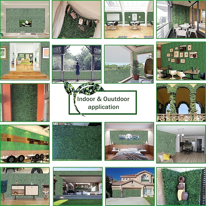 Artificial Ivy Privacy Fence Wall Screen: 4FT X 12FT (48 sqft) UV-Anti Faux Boxwood Roll Panels Greenery Backdrop Ivy Vine Leaf Hedges for Indoor Outdoor Green Decor