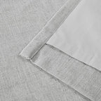 Vision Home Light Gray Pinch Pleated Full Blackout Curtains Linen Blended Room Darkening Curtain Panels 112 inch for Living Room Bedroom Thermal Insulated Pinch Pleat Drapes with Hooks 40" Wx112 Lx2