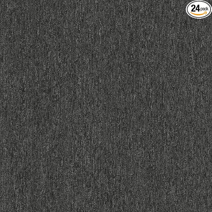 Mohawk Basics 24" x 24" Berber (Loop pile), 0.07" Pile Height, Carpet Tile, PET Fiber, Smoke Color, (24 Tiles), (96 sqft/carton)