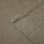 Vision Home Brown Pinch Pleated Semi Sheer Curtains Textured Linen Blended Light Filtering Window Curtains 112 inch for Living Room Bedroom Pinch Pleat Drapes with Hooks 2 Panels 40" Wx112 L