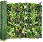 Artificial Plant Wall Panels: 60"×120" UV-Anti Faux Grass Wall Backdrop Boxwood Ivy Fence Privacy Screen Fake Greenery Leaf Hedge for Outdoor,Indoor,Garden,Backyard and Home Decor