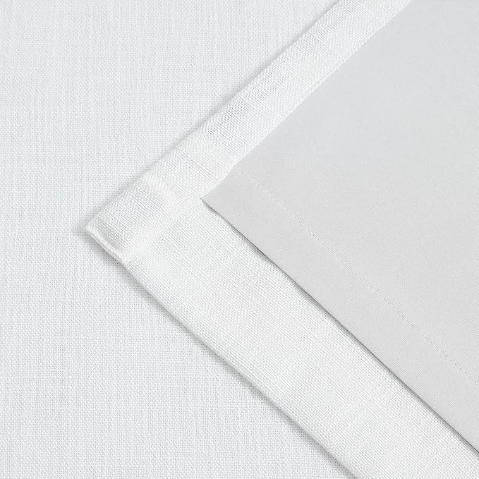 Vision Home White Pinch Pleated Full Blackout Curtains Thermal Insulated Window Curtains 63 inch for Living Room Bedroom Room Darkening Pinch Pleat Drapes with Hooks Back Tab 2 Panel 40" Wx63 L