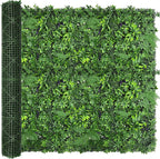 Artificial Green Boxwood Grass Wall Roll: 72"x128"(64 SQFT) UV Protected Ivy Privacy Hedge Fence Screen for Chain Link Fences Panel Indoor,Outdoor Patio Balcony & Garden