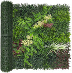 Artificial Ivy Boxwood Roll: 48"x120" UV Resistant Green Leaves Faux for Interior Backdrop,Garden and Indoor Outdoor Wall&Fence Covering Privacy, Party Wall Greenery Decor
