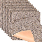 Feather Peel and Stick Carpet Tiles, Attached Cushion, Easy DIY Install, Soft Residential Carpet, American Made, Seamless Appearance, Plush (10 Tiles - 22.5 Square Feet) (Soar, 18x18)