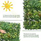 Artificial Grass Boxwood Hedges Wall Panels: 40" x 40" (11.5 sqft) UV-Anti Faux Greenery Fake Ivy Leaves Privacy Fence Screen Backdrop for Garden Covering Privacy, Outdoor Indoor Decor