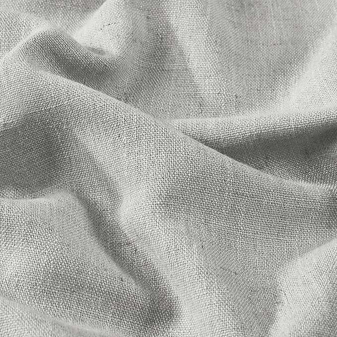 Vision Home Light Grey Pinch Pleated Full Blackout Curtains Linen Blended Room Darkening Curtain Panels 108 inch for Living Room Bedroom Thermal Insulated Pinch Pleat Drapes with Hooks 40" Wx108 Lx2