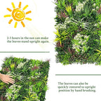 Artificial Plant Wall Panels: 20"×20" 8P UV-Anti Faux Grass Wall Backdrop Boxwood Ivy Fence Privacy Screen Fake Greenery Leaf Hedge for Outdoor,Indoor,Garden,Backyard and Home Decor