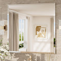 TokeShimi 36x36 Beveled Mirror Frameless Tempered, Rectangle Bathroom Mirror with 1" Beveled Edge, Shatterproof Bathroom Vanity Mirrored Wall Mounted for Living Room, Entryway, Restroom