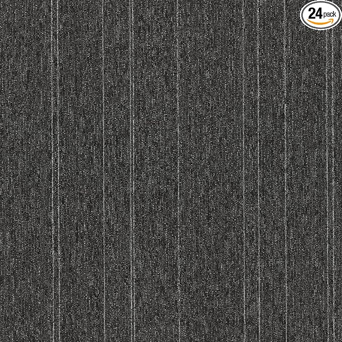 Mohawk Basics 24" x 24" Berber (Loop pile), 0.07" Pile Height, Carpet Tile, PET Fiber, Smoke Color, (24 Tiles), (96 sqft/carton)