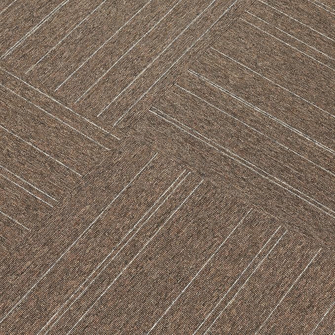 Mohawk Basics 24" x 24" Berber (Loop pile), 0.07" Pile Height, Carpet Tile, PET Fiber, Earth Tone Color, (24 Tiles), (96 sqft/carton)