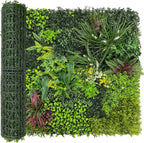 Artificial Plant Wall Boxwood Roll: 48"x120" UV Resistant Green Leaves Faux for Interior Backdrop,Garden and Indoor Outdoor Wall&Fence Covering Privacy, Party Wall Fence Decor