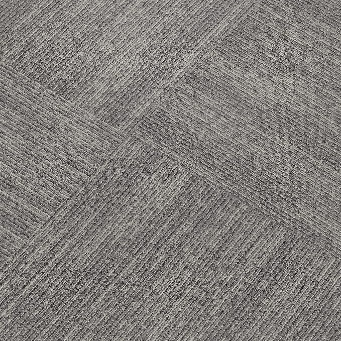 Mohawk Elite 24" x 24" Berber (Loop pile), 0.08" Pile Height, Carpet Tile, Nylon Fiber, Dappled Steel Color, (24 Tiles), (96 sqft/carton)