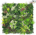 Artificial Plant Wall Panels: 20"×20" 16P UV-Anti Faux Grass Wall Backdrop Boxwood Ivy Fence Privacy Screen Fake Greenery Leaf Hedge for Outdoor,Indoor,Garden,Backyard and Home Decor