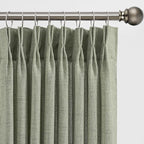 Extra Long 120 Inch Curtains for Large Window,Back Tab Pleated Drapes Pretty Linen Sheer Tall Curtains for Living Room Dining Office 2 Panel Set Organic Modern Elegant Decor,42 Wide 10 FT,Sage Green